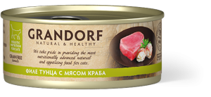 Консерва GRANDORF (ГРАНДОРФ) филе тунца с мясом краба для всех возрастов_0