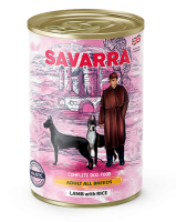 Консервированный влажный корм САВАРРА (SAVARRA Adult Dog)  для собак Ягнёнок и рис 395 гр._1