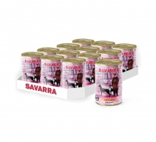 Консервированный влажный корм САВАРРА (SAVARRA Adult Dog)  для собак Ягнёнок и рис 395 гр._0