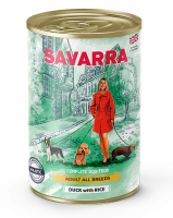 Консервированный влажный корм САВАРРА (SAVARRA Adult Dog) для собак Утка и рис 395 гр._1