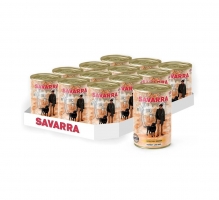 Консервированный влажный корм САВАРРА (SAVARRA Adult Dog) для собак Индейка и рис 395 гр._0