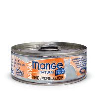 Консервы Монж для кошек тихоокеанский тунец с лососем 80гр Monge Cat Natural_1