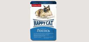 Влажный корм Happy Cat Sterilized (Хеппи Кет Стерилизед) для стерилизованных кошек Лосось Соус 100гр_1