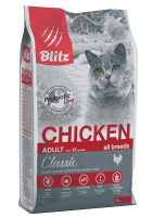 BLITZ ADULT CATS CHICKEN сухой корм для взрослых кошек с курицей_0