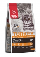 BLITZ ADULT CATS TURKEY сухой корм для взрослых кошек с Индейкой_1