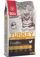 BLITZ ADULT CATS TURKEY сухой корм для взрослых кошек с Индейкой_0