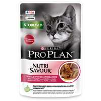 Влажный корм Purina Pro Plan Sterilised для стерилизованных кошек и кастрированных котов, Утка в соусе 85 гр_1