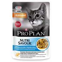 Влажный корм Purina Pro Plan Elegant для взрослых кошек, Треска в соусе 85 гр_1